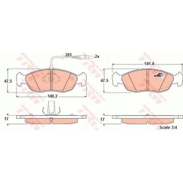 Trw GDB1104 brake pads
