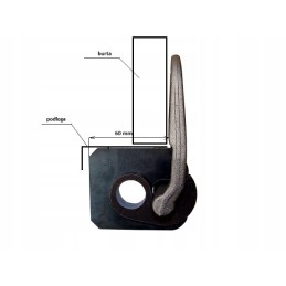Lower hinge, lower side opening of the tipper