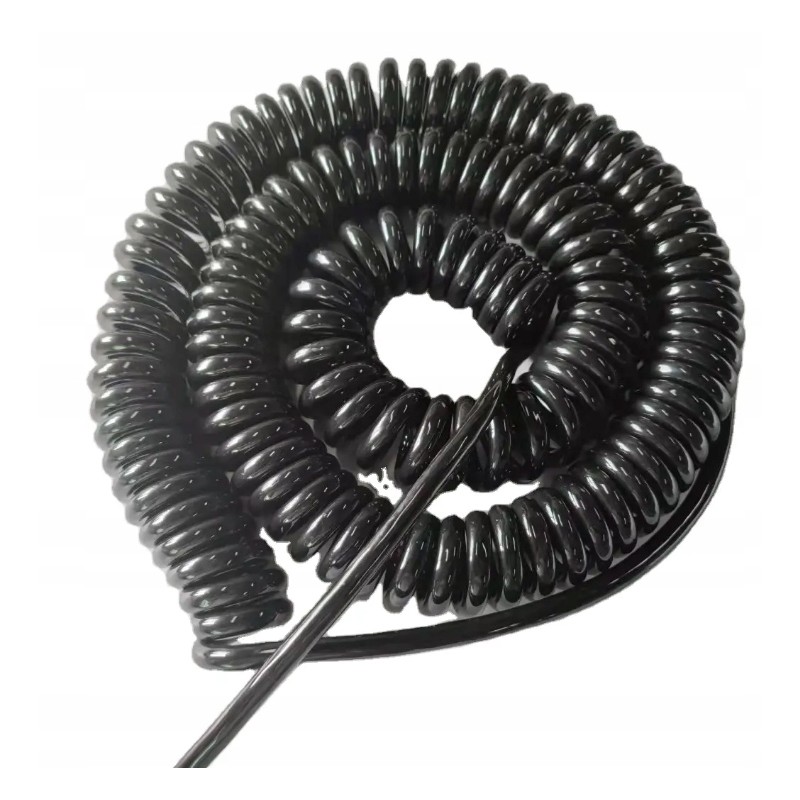 Cable spiral wire 2 cores ohms 2x0 75 12 24v 4 m spiral 860 cm