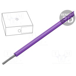 5 m x LAPP - 1233007 - Wire, ÖLFLEX® HEAT 125 SC, 1x0.75mm2, stranded, Cu, PO, violet