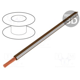 5 m x LAPP - 4522292S - Wire, X07V-K, stranded, Cu, 2.5mm2, PVC, brown-white, 450V,750V