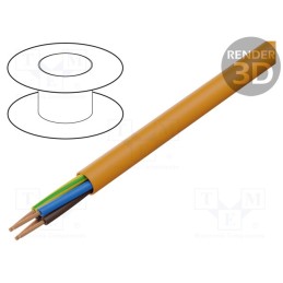 5 m x TKD - 3500019 - Wire, H05BQ-F, 4G1mm2, unshielded, 300V,500V, Cu, stranded, orange