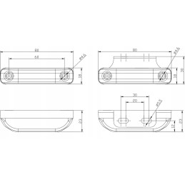 LED marker lamp yellow 12v 36v ft013z