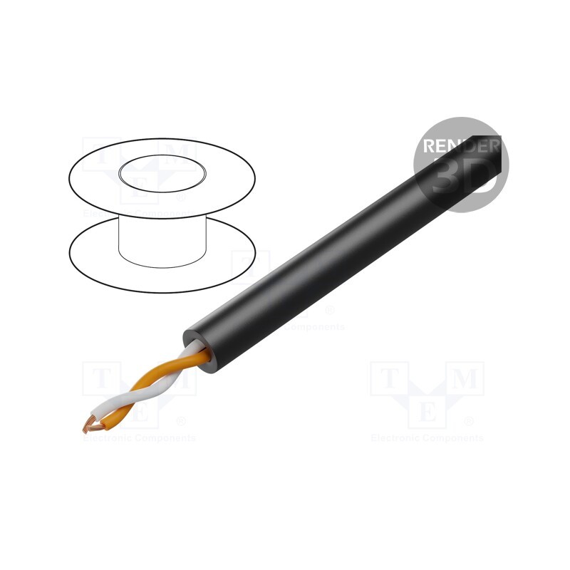5 m x TASKER - TSK103 - Wire: loudspeaker cable, 2x14AWG, stranded, OFC, black, unshielded