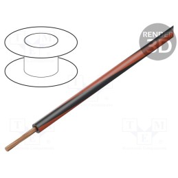 5 m x LAPP - 4512213S - Wire, X05V-K, stranded, Cu, 1mm2, PVC, black-red, 300V,500V, Class: 5