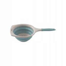 Foldable silicone strainer with outwell collaps handle