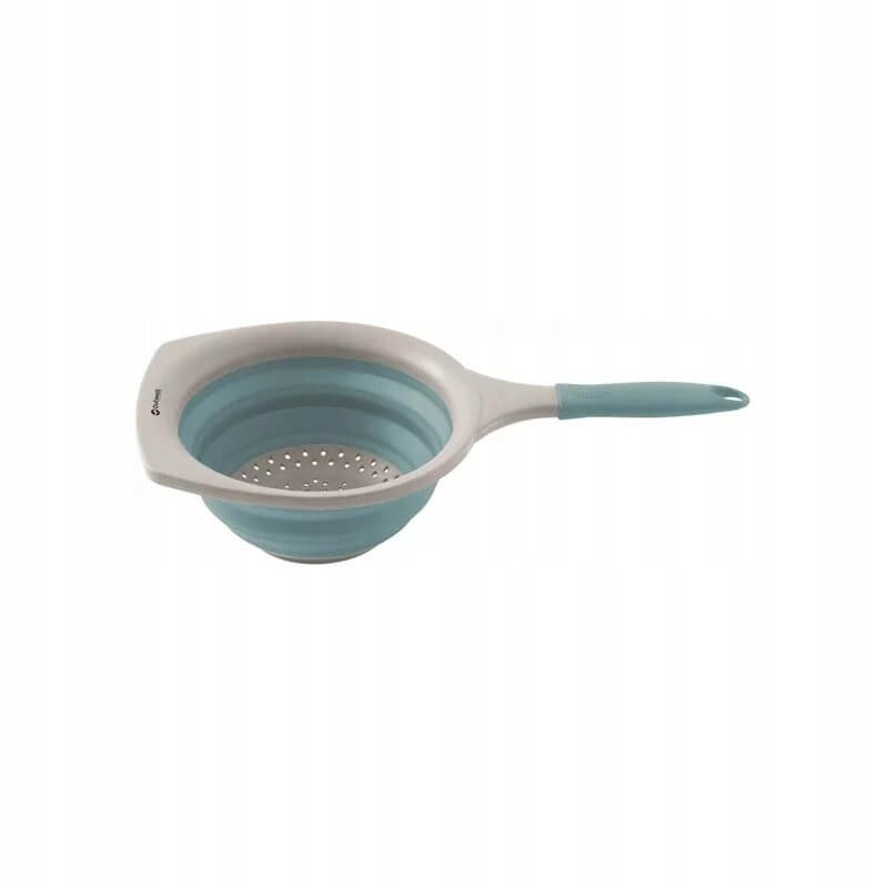Foldable silicone strainer with outwell collaps handle