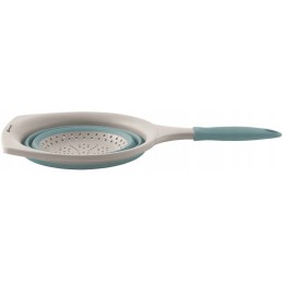 Foldable silicone strainer with outwell collaps handle