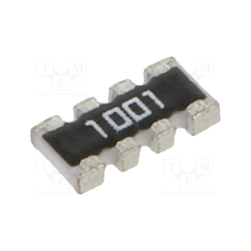 100 pcs x YAGEO - YC164-FR-071KL - Resistor network: Y, SMD, 1kΩ, ±1%, 62.5mW, No.of resistors: 4