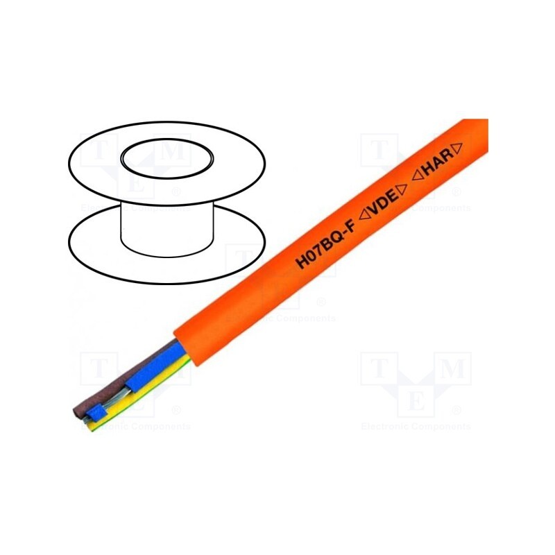 5 m x HELUKABEL - 22059 - Wire, H07BQ-F, 3G1.5mm2, unshielded, 450V,700V, Cu, stranded