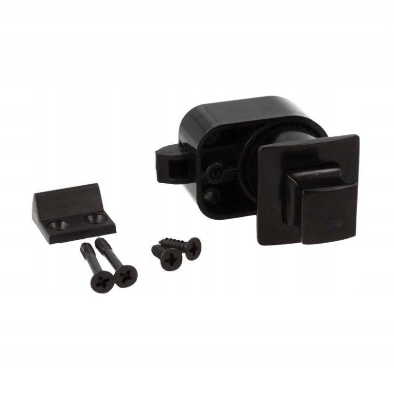 A push-in lock for the cabinets of a camper, a yacht, a camping site