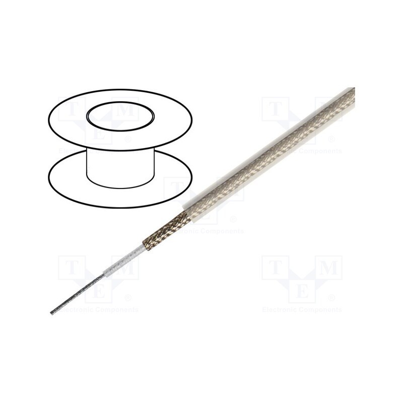 5 m x TASKER - C195 - Wire: microphone cable, 1x0.5mm2, transparent, tinned,OFC, PVC