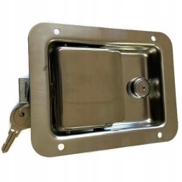 Stainless steel handle lock for a refrigerated container