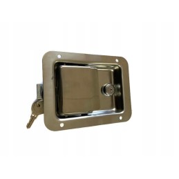 Stainless steel handle lock for a refrigerated container