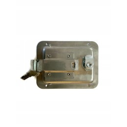 Stainless steel handle lock for a refrigerated container
