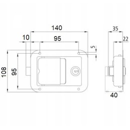 Stainless steel handle lock for a refrigerated container