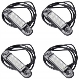 Set of 4x white Horpol slim LED marker lamps