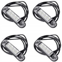 Set of 4x white Horpol slim LED marker lamps