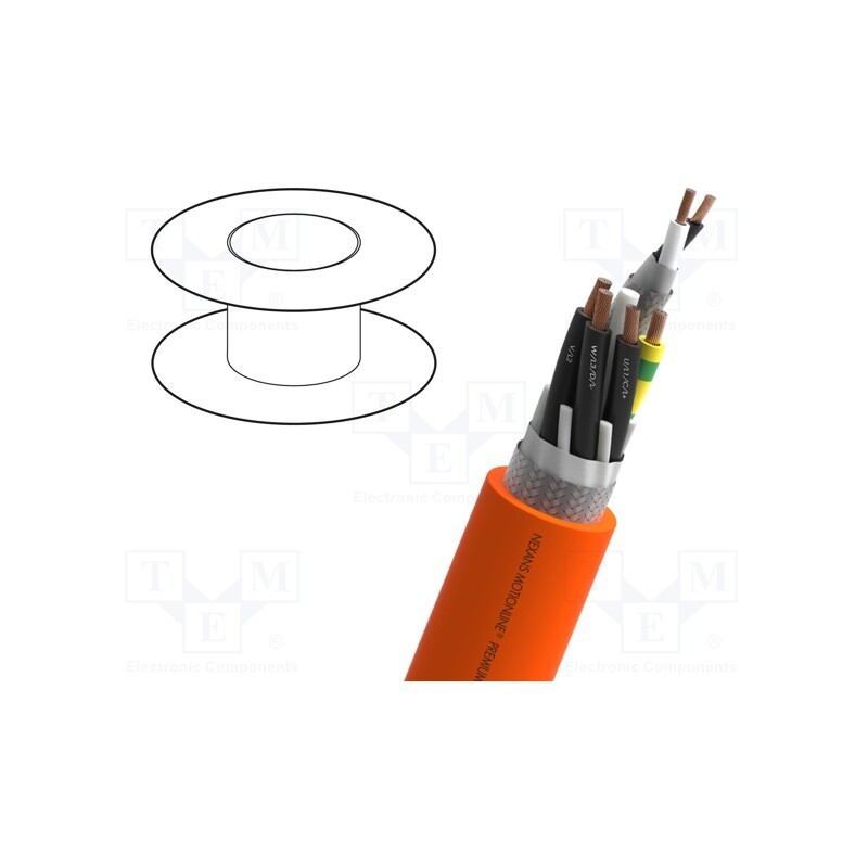 5 m x NEXANS - 13-EBU02Z06P - Wire: servo drive, hybrid,MOTIONLINE® PREMIUM, orange, stranded
