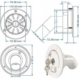 Water plug for a camper with a gravity lock