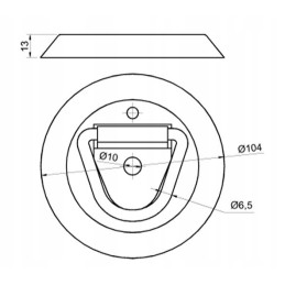 Load securing holder, floor holder fi 104
