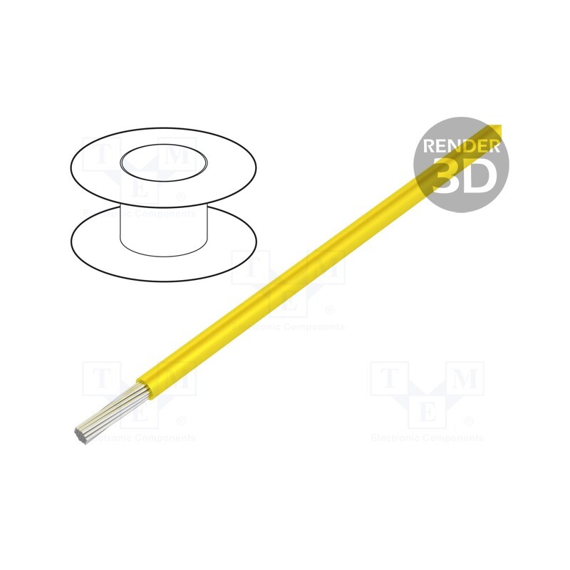 5 m x LAPP - 52005 - Wire, ÖLFLEX® HEAT 180 SiF, 1x2.5mm2, stranded, Cu, silicone, 100m