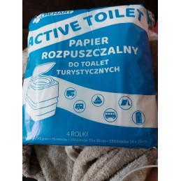 Dissolvable paper for eco tourist toilets