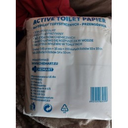 Dissolvable paper for eco chemical toilets