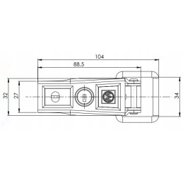 Set of side hook with lock, key, side protection and lock