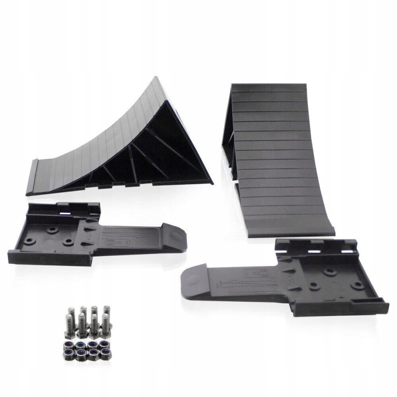 Set of wheel brake chocks, 2 pieces, bituxx lock, up to 295mm, solid