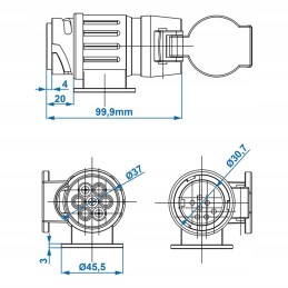 Adapter 13 7 pin trailer socket adapter pp