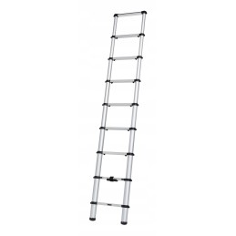 Telescopic ladder van ladder 9 steps incl fixation bag thule