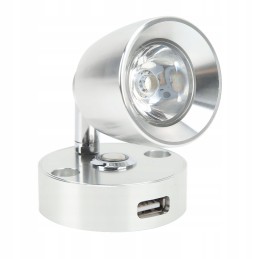Rotatable reading light rv 12 24v led usb
