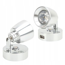 Rotatable reading light rv 12 24v led usb