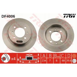 Trw DF4006 brake discs