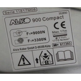 Al Ko 900c rope winch complete with rope