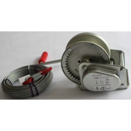 Hand winch for a 900kg al ko tow truck trailer with a steel rope