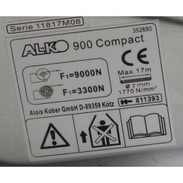 Hand winch for a 900kg al ko tow truck trailer with a steel rope