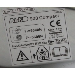 Hand winch for a 900kg al ko tow truck trailer with a steel rope