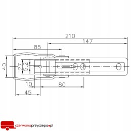Side lock, catch, galvanized, reinforced lock, set