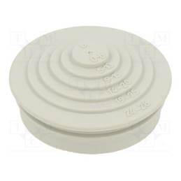 5 pcs x OBO BETTERMANN - EDS M32 LGR - Grommet, elastomer thermoplastic TPE, light grey, Øcable: 0÷28mm