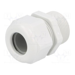 5 pcs x HUMMEL - 1.209.2100.61 - Cable gland, with long thread, PG21, IP68, polyamide, light grey