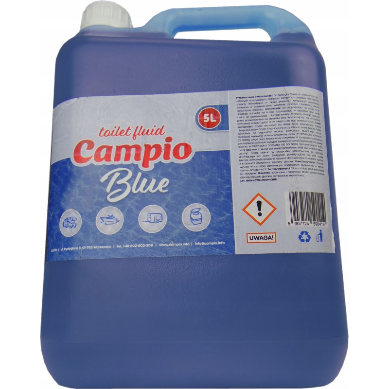 Fluid for tourist toilets, blue concentrate, 5l