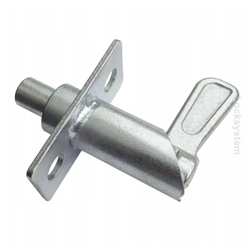 Spring bolt lock with galvanized steel base