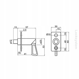 Spring bolt lock with galvanized steel base