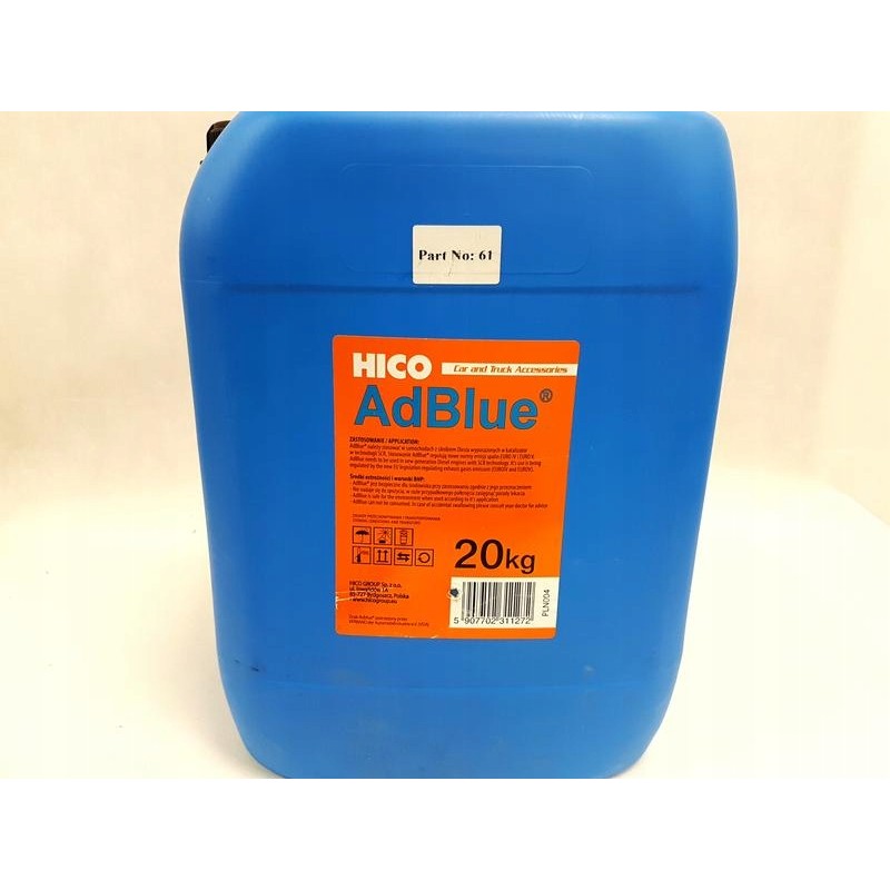 Hico adblue catalytic additive 20 kg 18l