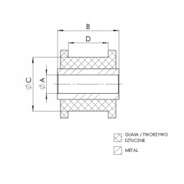 Left gearbox cushion insert for VW Transporter Transporter