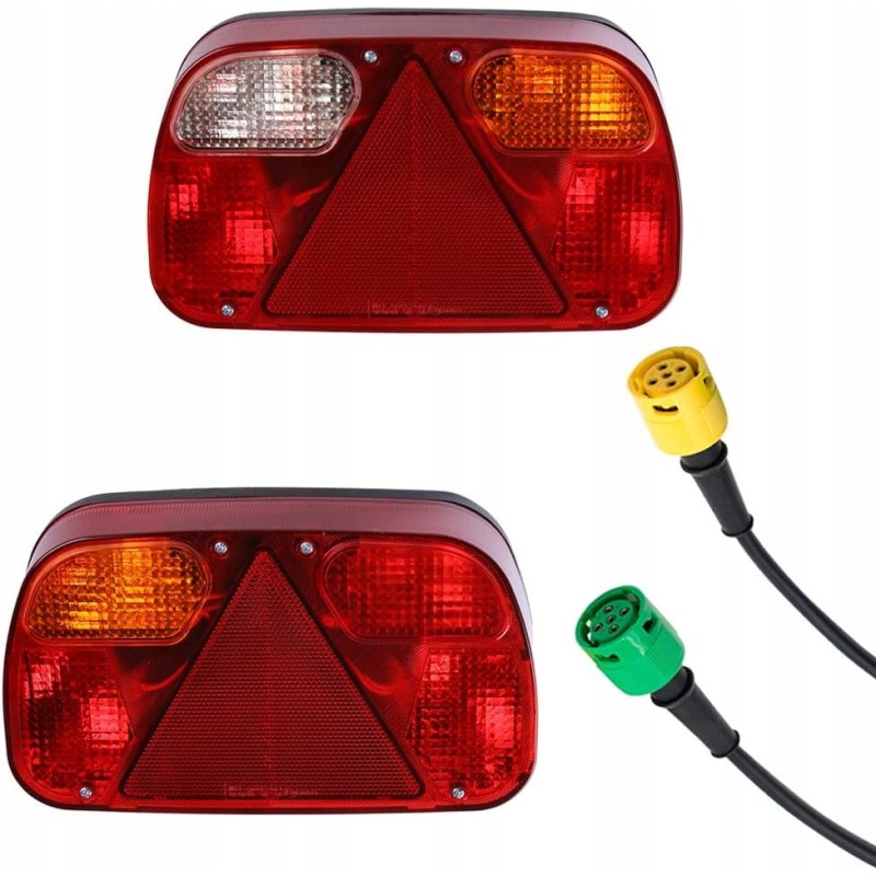 2x trailer rear lights 12v 24v set