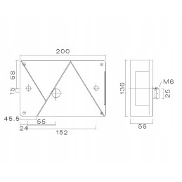 Right rear combination lamp for aspoeck trailers
