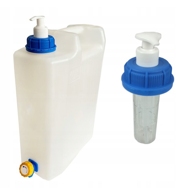 10l container, tank with dispenser tap
